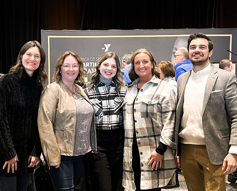 Attendees at the 3rd Annual Martin Luther King, Jr. Inspirational Weekend included (left to right), Kristin Meadows, Molly Daniels, Miranda Howard, Melissa Almli, and Justin Cusber.